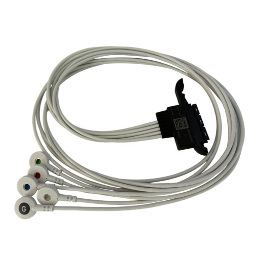Patientenkabel 5-adrig mit Druckknopf zu medilogAR-Rekorder, 82 cm